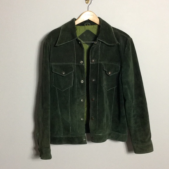suede green jacket